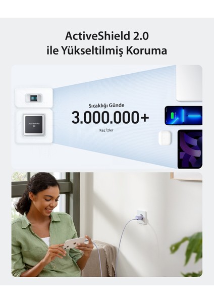 511 Nano Pro 30W USB-C Şarj Cihazı - Beyaz - A2147 (Anker Türkiye Garantili) indirimleri