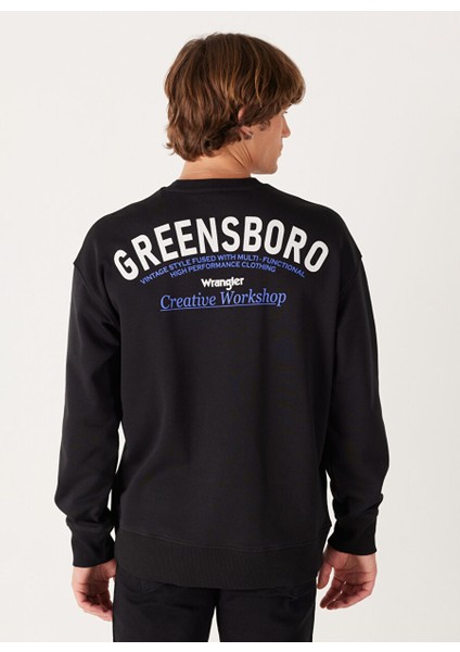 Bisiklet Yaka Siyah Erkek Sweatshırt W232243001 Oversize Sweatshirt fiyatları