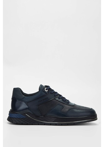 Siyah Erkek Deri Sneaker 381 18626 Erk Ayk SK23/24