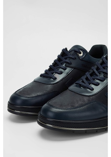Siyah Erkek Deri Sneaker 381 18626 Erk Ayk SK23/24