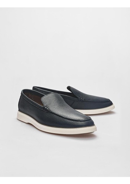 Hakiki Deri Lacivert Erkek Loafer