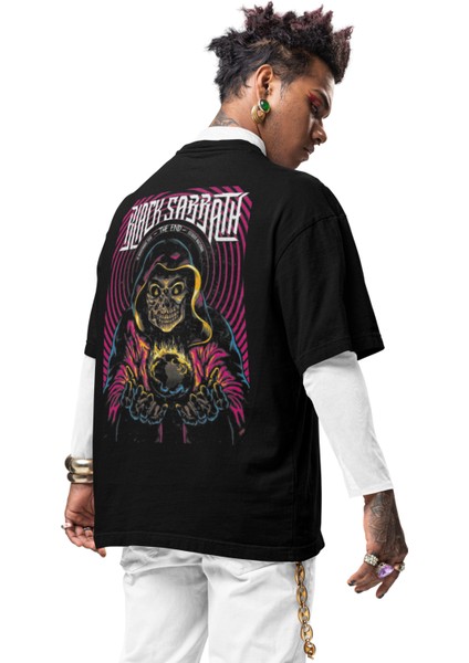 Black Sabbath Sırt Baskılı T-Shirt, Unisex Rock Metal Temalı Tişört modelleri