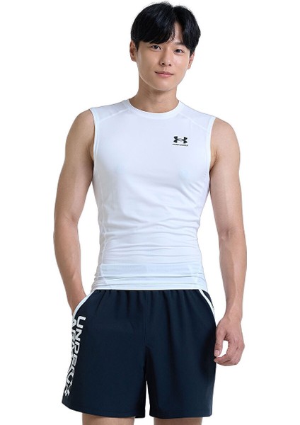 Beyaz Erkek Compression Düz Atlet 1361522-100 Ua Hg Armour Comp Sl