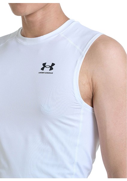Beyaz Erkek Compression Düz Atlet 1361522-100 Ua Hg Armour Comp Sl