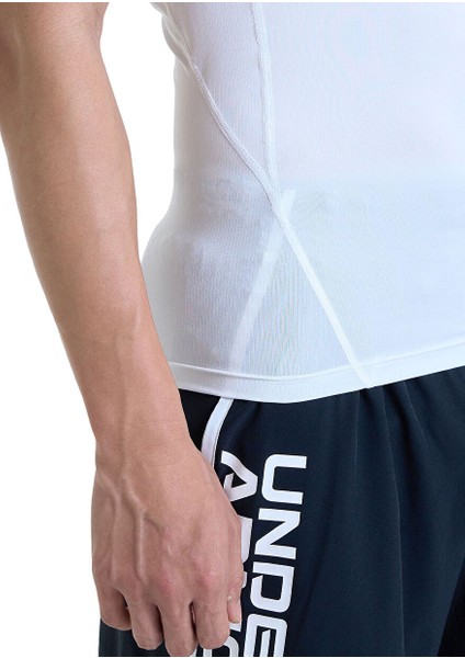 Beyaz Erkek Compression Düz Atlet 1361522-100 Ua Hg Armour Comp Sl