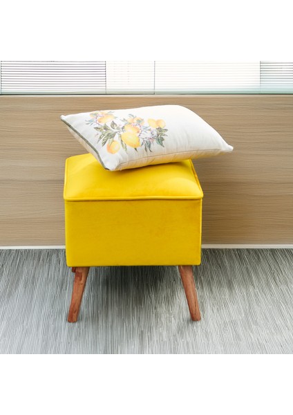 Mola Puf - Hardal - 44X41X41 cm