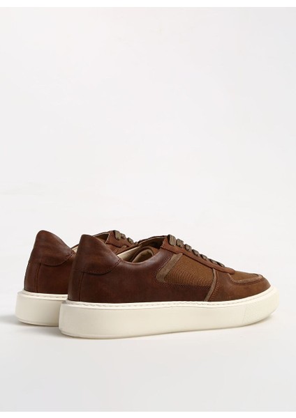 Kahverengi Erkek Deri Sneaker TP03