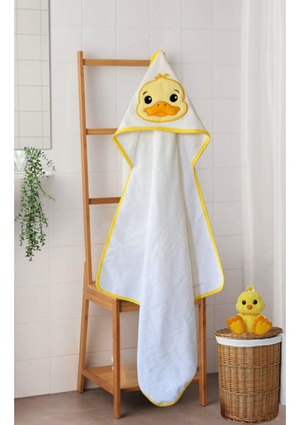 Pamuklu Yumuşacık Kız-erkek Yenidoğan/bebek Banyo Havlu Kundak SARI / ÖRDEK fiyatları
