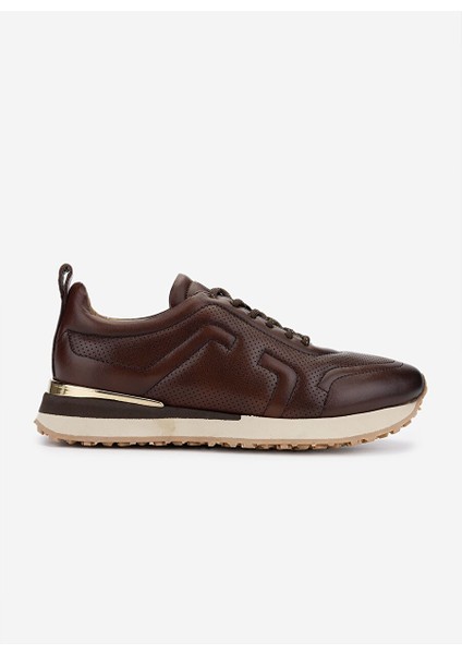 Erkek Hakiki Deri Kahverengi Sneakers & Spor Ayakkabı