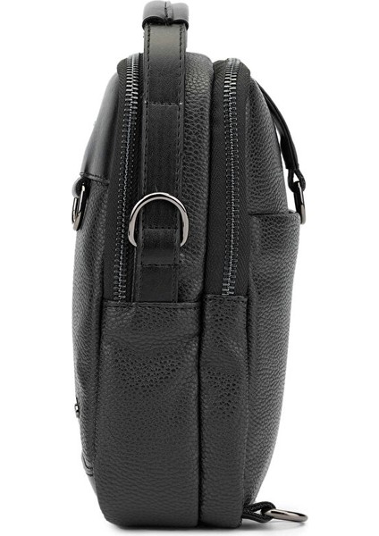 Erkek Suni Deri Siyah Body Bag Çanta fiyatları