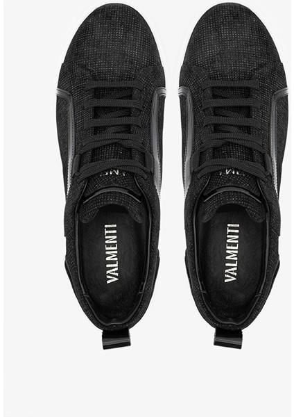 Siyah Erkek Deri Sneaker 698 1058-10 Erk Ayk Y24