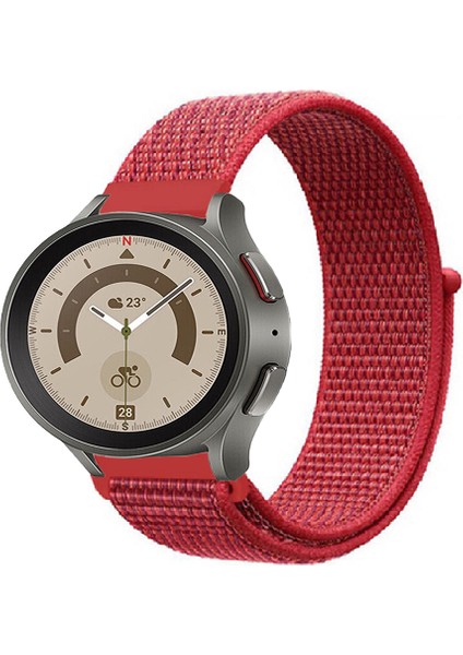 Samsung Galaxy Watch 4 5 5pro 6 7 FE 40mm ve 44mm ile Uyumlu Kordon Kumaş Desenli Cırt Cırtlı Spor Kayış