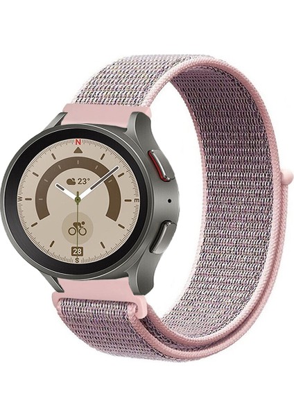 Samsung Galaxy Watch 4 5 5pro 6 7 FE 40mm ve 44mm ile Uyumlu Kordon Kumaş Desenli Cırt Cırtlı Spor Kayış