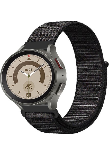 Samsung Galaxy Watch 4 5 5pro 6 7 FE 40mm ve 44mm ile Uyumlu Kordon Kumaş Desenli Cırt Cırtlı Spor Kayış