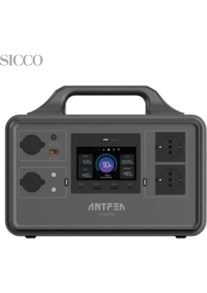 Sicco - Antfea S1000PRO 1000W Ac Çıkışlı (1000WH) Taşınabilir Güç Istasyonu - Kamp, Karavan Vb.