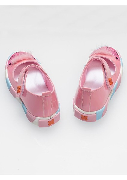 Pembe Rugan Simli 3D Kız Babet Sneakers modelleri