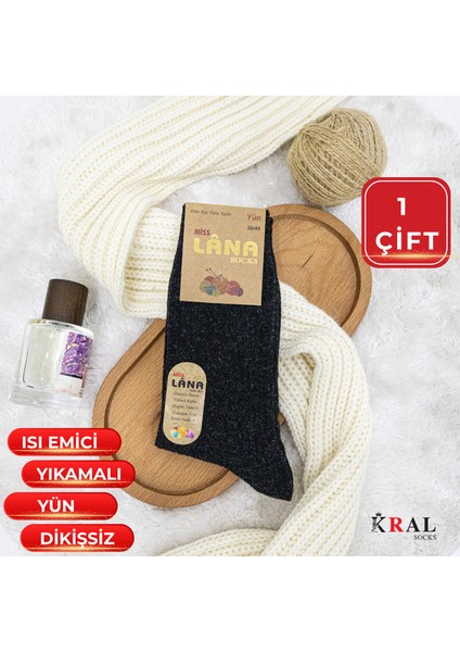 Kışlık Yün Çorap Lambswool (Özel Kuzu Yünlü) Kadınlar Için Termal Özellikli