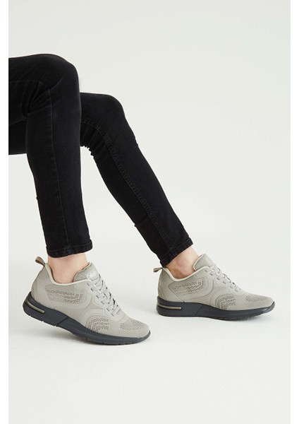 Erkek Hakiki Deri Gri Sneakers & Spor Ayakkabı