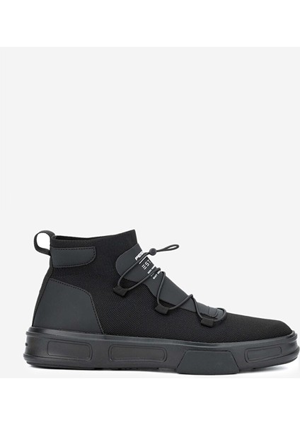 Fessura Erkek Deri & Tekstil Siyah Sneakers & Spor Bot