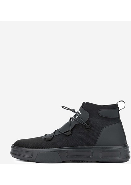 Fessura Erkek Deri & Tekstil Siyah Sneakers & Spor Bot