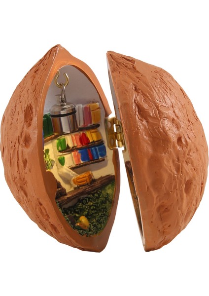 Ceviz Kabuğu Bebek Evi, Kütüphane, El Yapımı Bebek Evi, Reçine Fındık Gizli 3D Sahne, Reçine Minyatür, A (Yurt Dışından) fırsatları