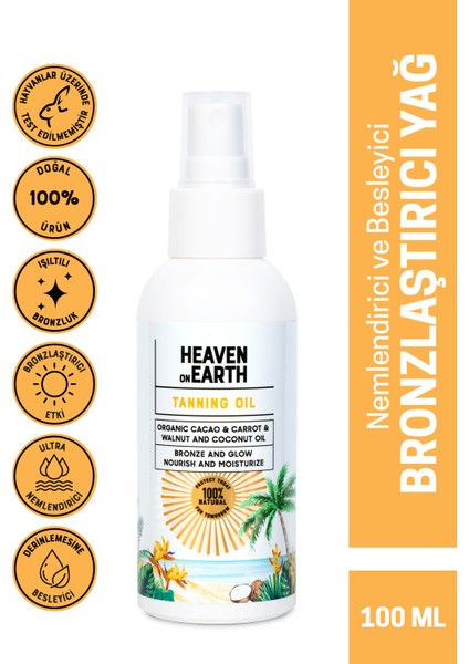 %100 Doğal ve Organik Içerikli Vegan Tanning Oil Bronzlaştırıcı YAĞ-100ML