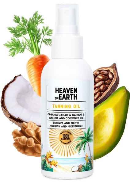 %100 Doğal ve Organik Içerikli Vegan Tanning Oil Bronzlaştırıcı YAĞ-100ML