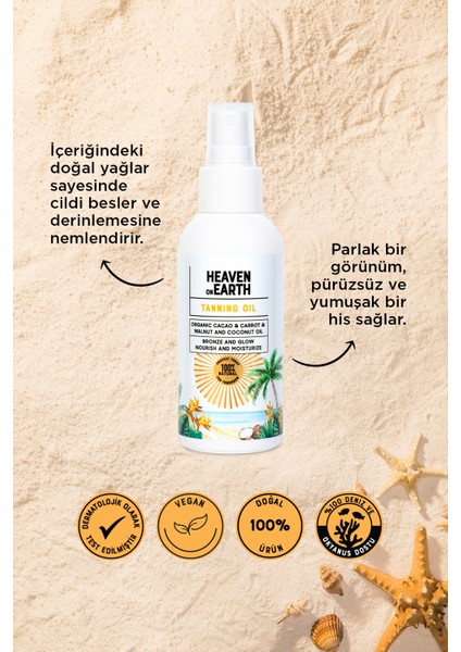 %100 Doğal ve Organik Içerikli Vegan Tanning Oil Bronzlaştırıcı YAĞ-100ML modelleri