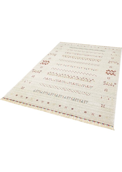 ZR 06 BEIGE - ZARA - Otantik Desenli Özel Hav Vermeyen ve Kolay Temizlenebilir Tensel Kullanılarak El Emeği ile Özel Tezgahlarda Üretilen Modern Uşak Halısı