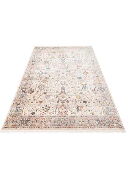 Pietra PTA 01 Krem Gri - Klasik Tasarımlı, Sıcak Renk Tonlarında Yumuşak Dokulu Makine Halısı