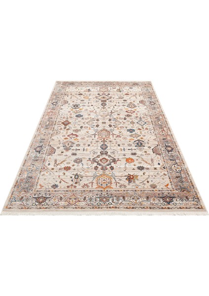 Pietra PTA 01 Krem Gri - Klasik Tasarımlı, Sıcak Renk Tonlarında Yumuşak Dokulu Makine Halısı