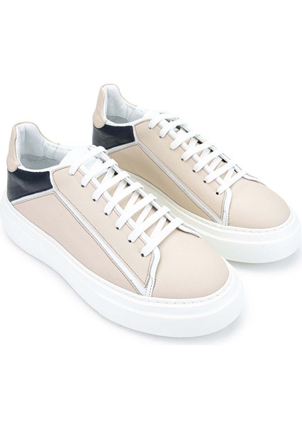 Erkek Hakiki Deri Vizon/beyaz Sneakers & Spor Ayakkabı fiyatları