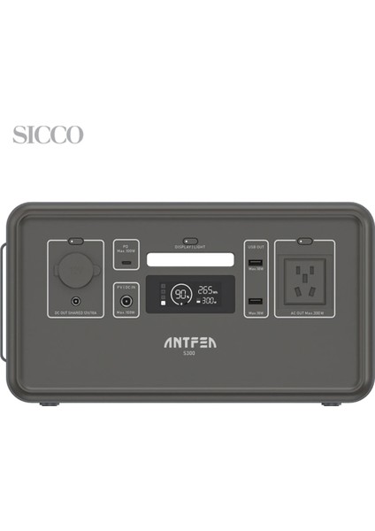 Sicco - Antfea S300 300W Ac Çıkışlı (300WH) Taşınabilir Güç Istasyonu - Kompakt ve Kullanışlı