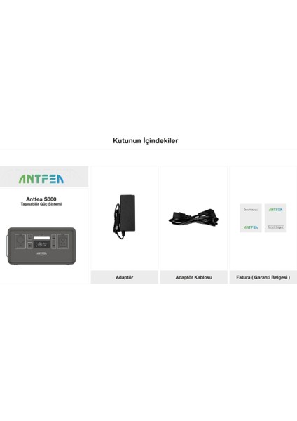 Sicco - Antfea S300 300W Ac Çıkışlı (300WH) Taşınabilir Güç Istasyonu - Kompakt ve Kullanışlı