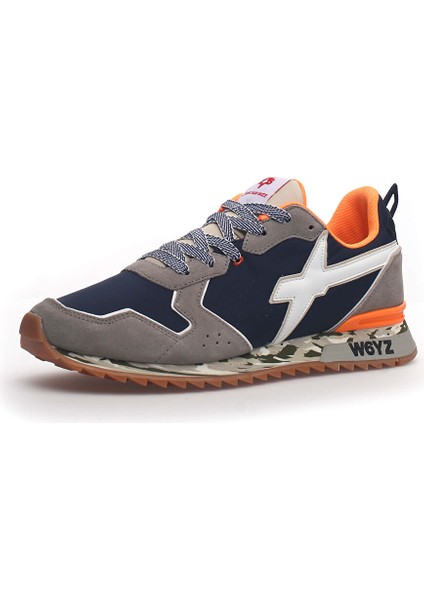 Gri-Lacivert Erkek Süet Sneaker Jet-M