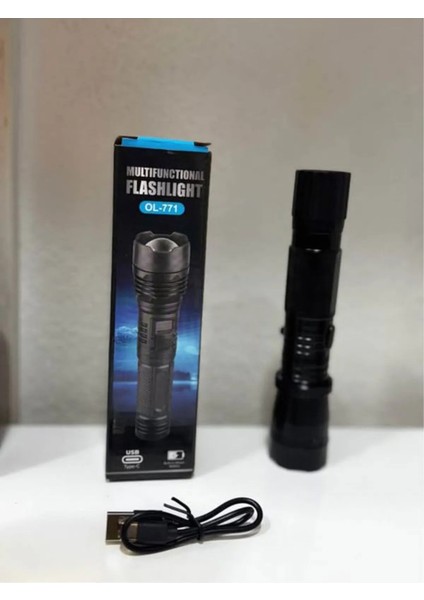 1101 Type Lıght Flashlıght (Plus) Elektroşoklu 220V Şarjlı El Feneri