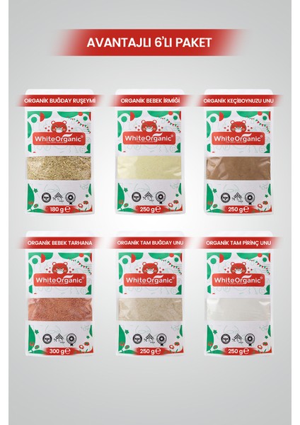 Organik Bebek Ek Gıda Seti +6 Ay Üzeri Premium Set