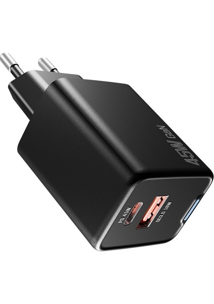 HY-XEG45 Type USB-C 45W PD + 18W USB QC 3.0 GAN Siyah Hızlı Ev Şarj Adaptörü indirimleri