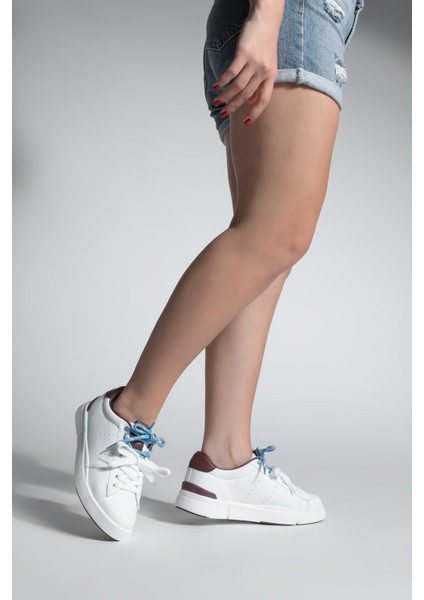 Kadın Sneaker Çift Bağcıklı Spor Ayakkabı Zemila