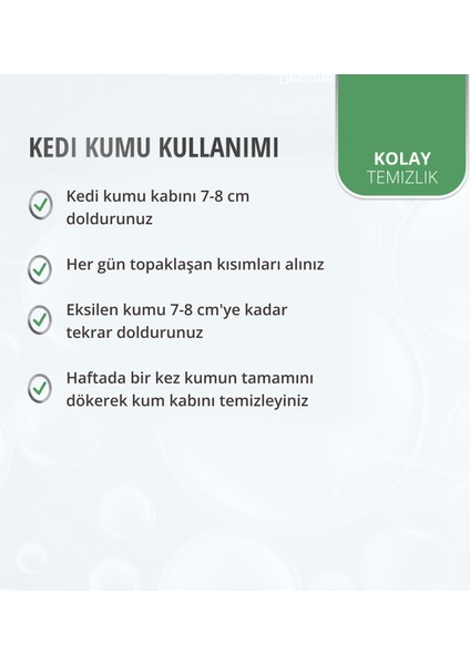 Bentonit Kedi Kumu 10 Lt (Bebek Pudra)