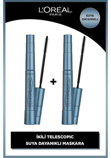 Telescopic 2'li Suya Dayanıklı Maskara - Siyah