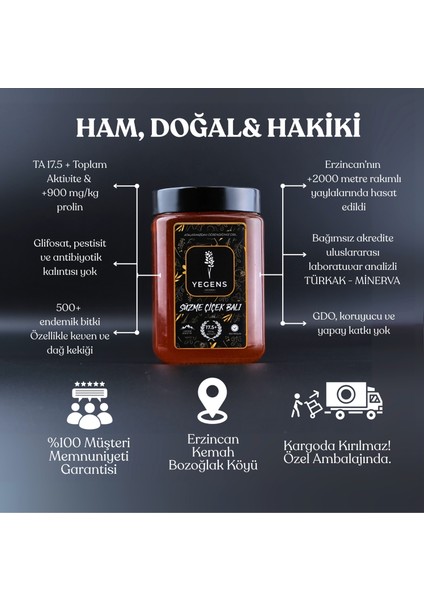 Doğal Karakovan Süzme Çiçek Balı 850 gr – TA17+ | 900 Prolin | Erzincan Hakiki Bal modelleri
