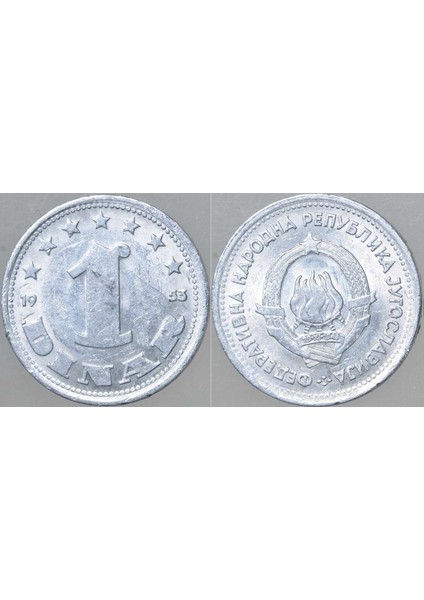 Yugoslavya 1 Dinar 1953. Çilaltı+++ Kondisyon