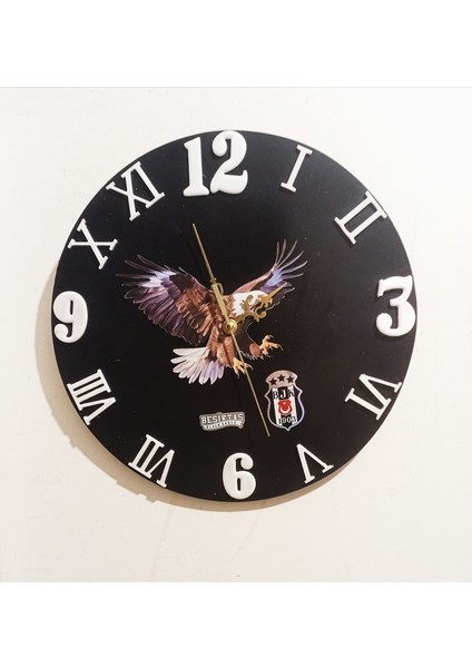 Epoksi Roma rakamlı 32X32CM Analoğ DUVAR Saati