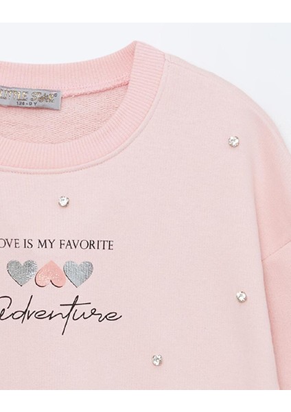 Kız Çocuk Taş Detaylı Sweatshirt