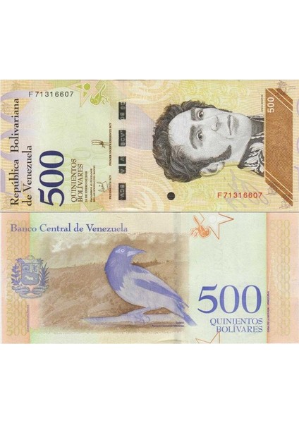Venezuela 500 Bolivar 15 Şubat 2018. Amerika Sarıasması Temalı. Çil Kondisyon