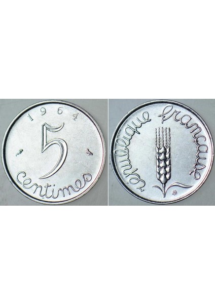 Fransa 5 Centımes 1964.