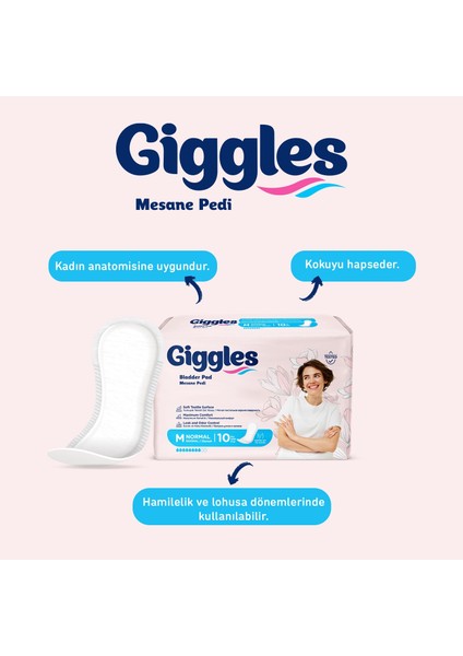 Kadın Mesane Pedi Medium 30 Adet