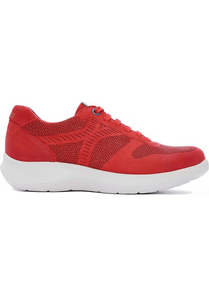 Kırmızı Erkek Deri Sneaker 618 16602 Erk Ayk