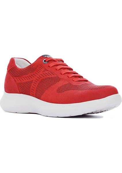 Kırmızı Erkek Deri Sneaker 618 16602 Erk Ayk